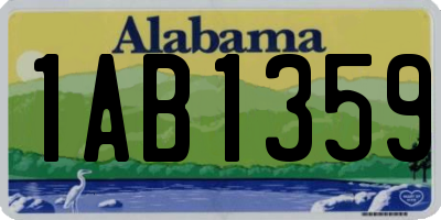 AL license plate 1AB1359