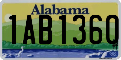 AL license plate 1AB1360