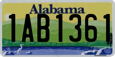 AL license plate 1AB1361