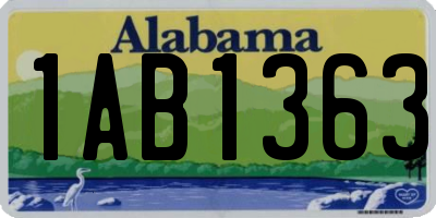 AL license plate 1AB1363