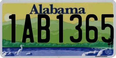 AL license plate 1AB1365