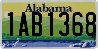 AL license plate 1AB1368