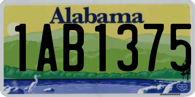 AL license plate 1AB1375