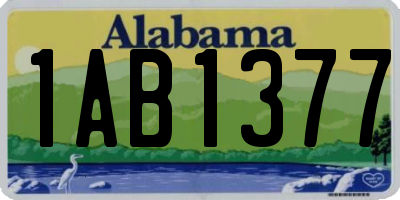 AL license plate 1AB1377