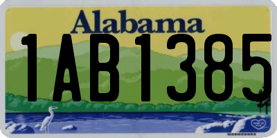 AL license plate 1AB1385