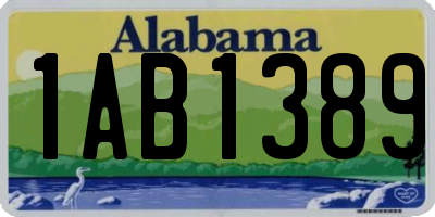 AL license plate 1AB1389