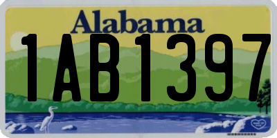 AL license plate 1AB1397