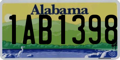 AL license plate 1AB1398