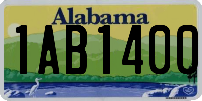 AL license plate 1AB1400