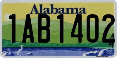 AL license plate 1AB1402