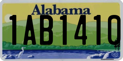 AL license plate 1AB1410