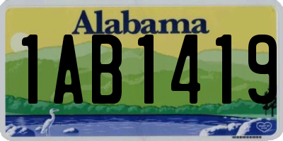 AL license plate 1AB1419