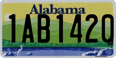 AL license plate 1AB1420