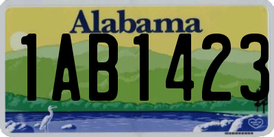 AL license plate 1AB1423