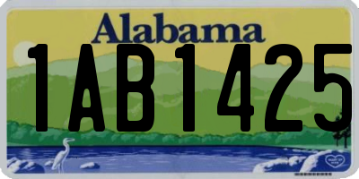 AL license plate 1AB1425