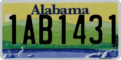 AL license plate 1AB1431