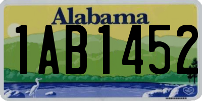 AL license plate 1AB1452