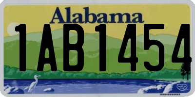 AL license plate 1AB1454