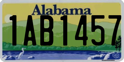 AL license plate 1AB1457