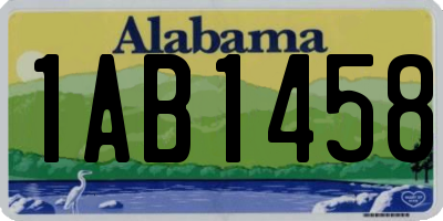 AL license plate 1AB1458