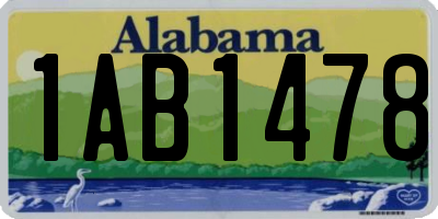 AL license plate 1AB1478