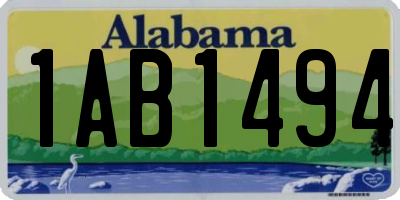 AL license plate 1AB1494