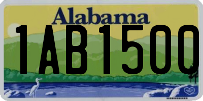 AL license plate 1AB1500