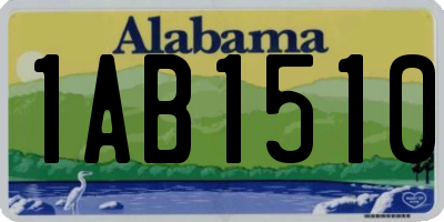 AL license plate 1AB1510