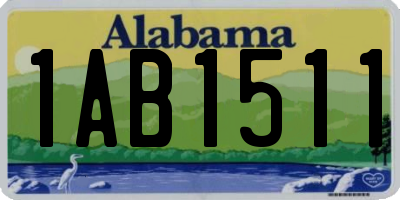 AL license plate 1AB1511