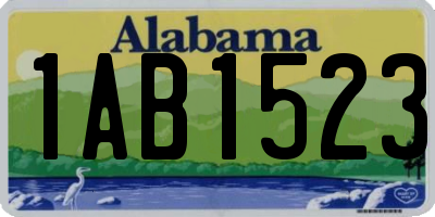 AL license plate 1AB1523