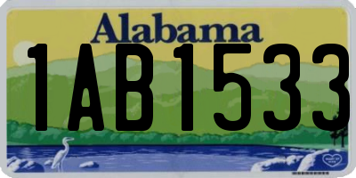AL license plate 1AB1533