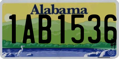 AL license plate 1AB1536