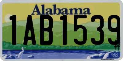 AL license plate 1AB1539