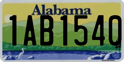 AL license plate 1AB1540