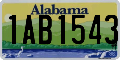 AL license plate 1AB1543