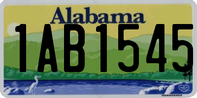 AL license plate 1AB1545