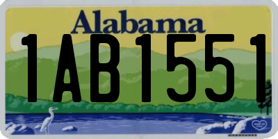 AL license plate 1AB1551