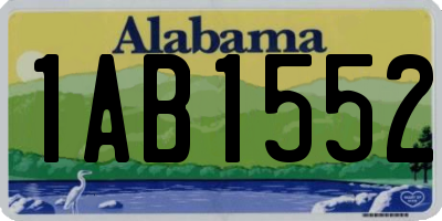 AL license plate 1AB1552