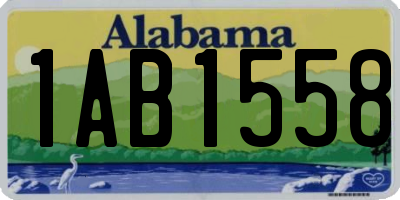 AL license plate 1AB1558