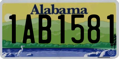 AL license plate 1AB1581