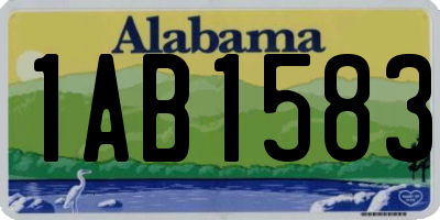 AL license plate 1AB1583