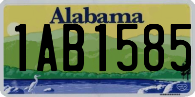 AL license plate 1AB1585