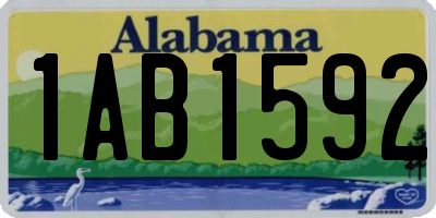 AL license plate 1AB1592