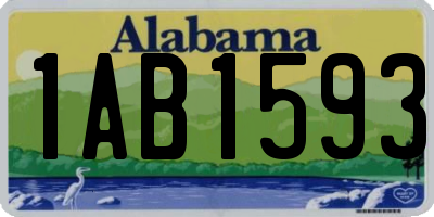 AL license plate 1AB1593