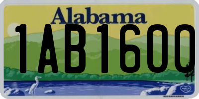 AL license plate 1AB1600