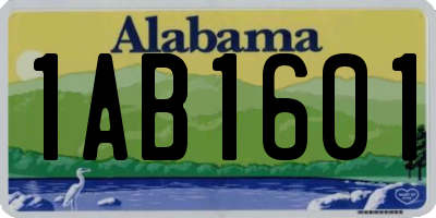 AL license plate 1AB1601