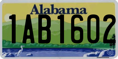 AL license plate 1AB1602