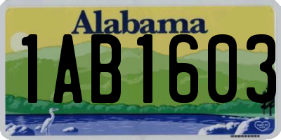 AL license plate 1AB1603