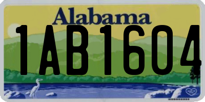 AL license plate 1AB1604