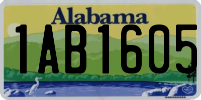 AL license plate 1AB1605